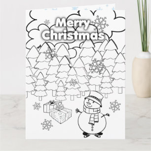 Kid's Christmas Colouring and Activity Card