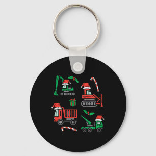 Kids Christmas Construction Vehicles Truck Xmas Bo Keychain