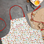 Kids Christmas Cookie Monster Patterned Holiday Apron<br><div class="desc">This cute "Cookie Monster" patterned holiday apron features festively decorated sugar Christmas cookies in the shapes of snowflakes, snowmen, Christmas trees, ornaments, and stars. Personalize with the name of your favourite cookie monster for a sweet, customized gift this year, (and a chance you'll entice them to bake even more cookies...</div>