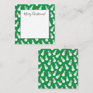 Kids Christmas Cute Snowman in Hats Card