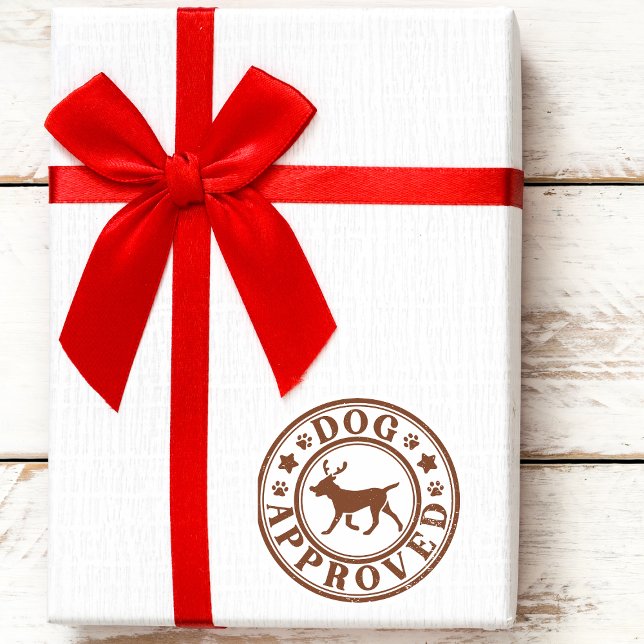 Kids Christmas Dog Approved Classic Round Sticker (Creator Uploaded)