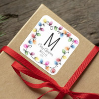 Kids Christmas Lights Monogram
