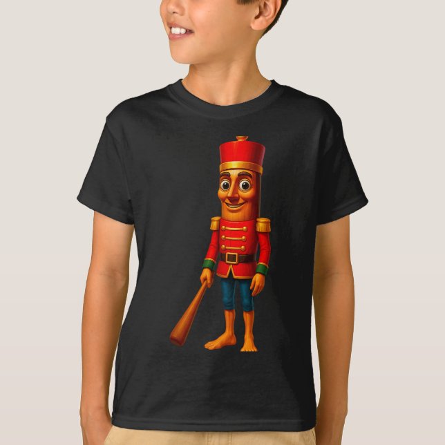 Kids Christmas Pajama Tung Sahur Nutcracker Brainr T-Shirt (Front)