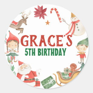Kids Christmas Party Sticker