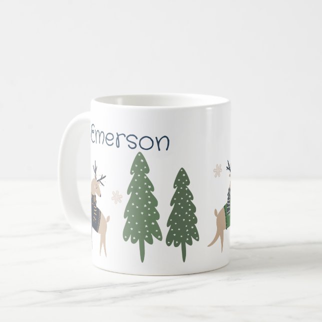 Kid's Christmas Personalized Mug (Front Left)