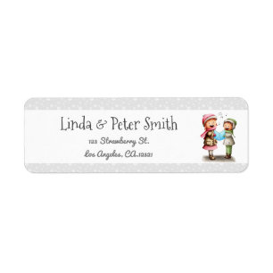 Kids Christmas Return Address label