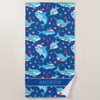 Kids Christmas Shark Narwhal Personalized