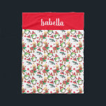 Kids Christmas Snowman Reindeer Personalized Fleece Blanket<br><div class="desc">Fleece blankets make great christmas gifts for kids.  Personalize this cute snowman and reindeer blanket to make the perfect gift for any little one on your list.</div>