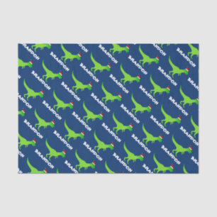 Kids' Christmas Tissue Paper with funny dinosaur