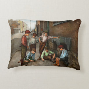 Kids - Cincinnati OH - A shady game 1908 Decorative Pillow