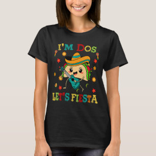 Kids Cinco De Mayo Im Dos Lets Fiesta Taco Twosday T-Shirt