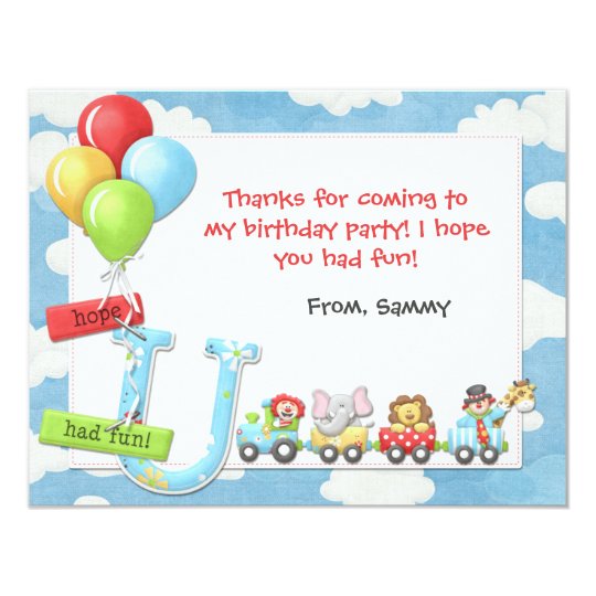 thank you letter to my on birthday circus birthday thank you card zazzle ca thank you letter to my on birthday circus birthday thank you card zazzle ca