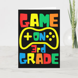 Kids Ck To School Video Game On Gamer Third Grade  Card