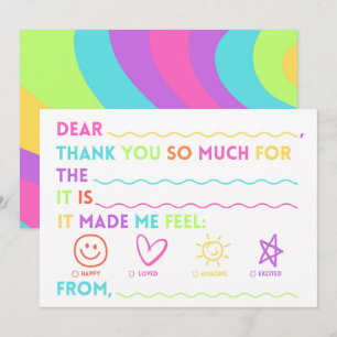 Kids Classroom Thank You Cards   Fill In The Blank