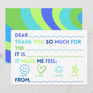 Kids Classroom Thank You Cards   Fill In The Blank