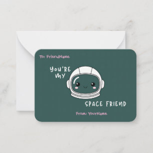 Kids Classroom Valentines Card – Space Theme