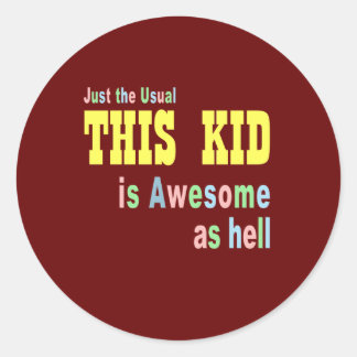 Kids clothing stores online classic round sticker