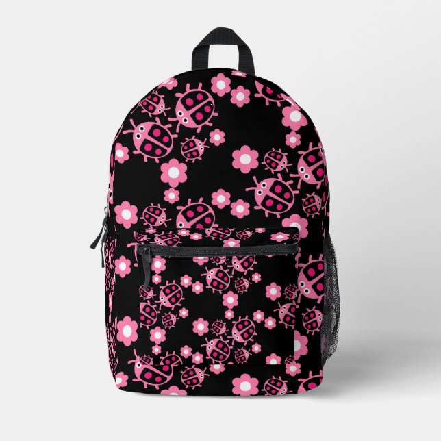 Kids Coccinellidae ladybug  Printed Backpack (Front)