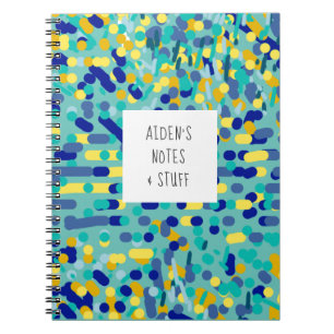 Kids Colourful Artsy Splash Cute Back to School Notebook