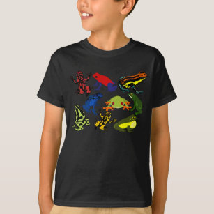 Kids Colourful, Fun Poison Dart frogs, Tree frogs! T-Shirt