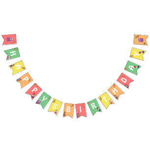 Kids Colourful Halloween Costume Party Bunting Flags