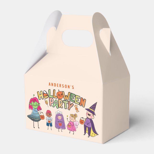 Kids Colourful Halloween Costume Party Favor Box (Front Side)