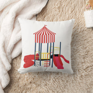 Kids Colourful Playground Throw Pillow