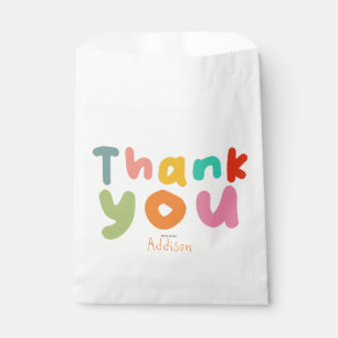 Kids Colourful Thank You 1st Birthday Favour Bag