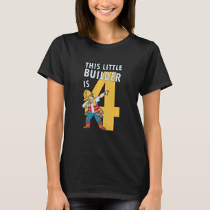 Kids Construction 4th Birthday Builder 4 Year Old T-Shirt
