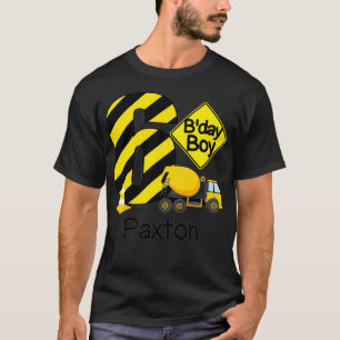 Kids Construction 6th Birthday Paton Boys 6 Years  T-Shirt