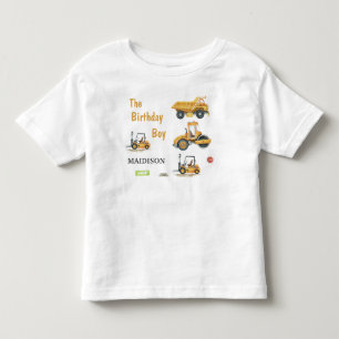 Kids Construction Birthday Boy Toddler T-shirt