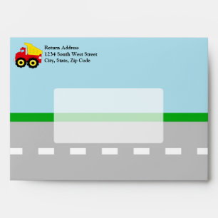 Kids Construction Dumptruck Envelope