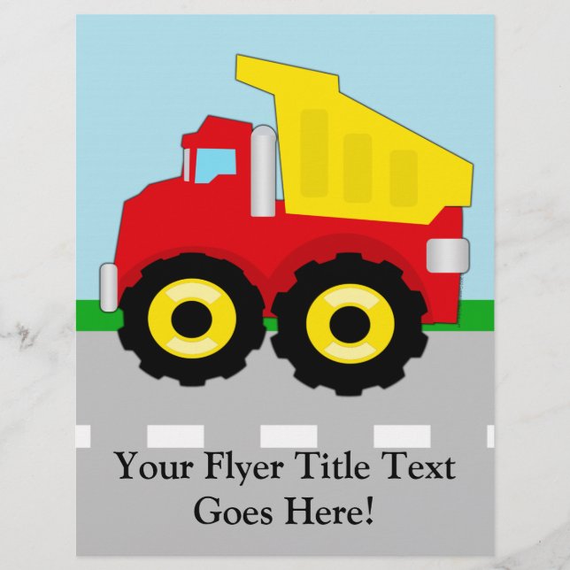Kids Construction Dumptruck Flyer (Front)