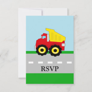 Kids Construction Dumptruck Matching RSVP