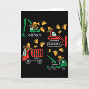 Kids Construction Truck Bulldozer Cinco De Mayo Ki Card