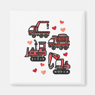 Kids Construction Truck I Dig You Funny Kids Boys  Magnet