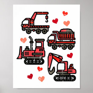 Kids Construction Truck I Dig You Funny Kids Boys Poster