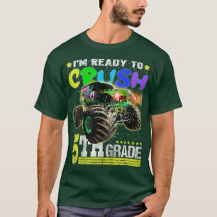 Kids Cool Monster Truck Fifth Grade Back To School T-Shirt