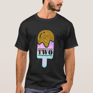 Kids Cool Popsicle Tie Dye Two Birthday Boy Girl 2 T-Shirt