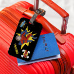 Kids Cool Superhero Photo Luggage Tag<br><div class="desc">This superhero themed luggage tag which transforms your child into a superhero is perfect for kids who travel! The suitcase tag features,  a superhero with their photo incorporated and their name. The font styles,  sizes and colours can be changed after personalizing by clicking on the customize further link.</div>