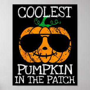 Kids Coolest Pumpkin In The Patch Halloween Boys G Poster