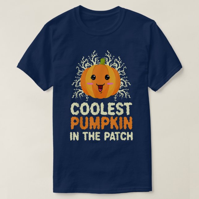 Kid's Coolest Pumpkin In The Patch Halloween Pumpk T-Shirt (Design Front)