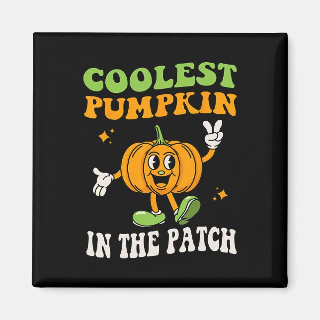 Kids Coolest Pumpkin In The Patch Halloween Toddle Magnet (Front)