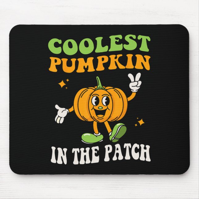 Kids Coolest Pumpkin In The Patch Halloween Toddle Mouse Pad (Front)