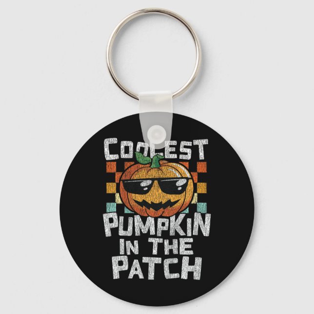 Kids Coolest Pumpkin In The Patch Toddler Boys Hal Keychain (Front)