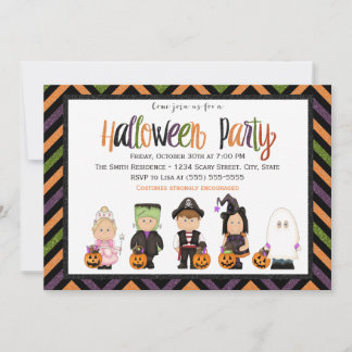 Kids costume Halloween Party Invitation