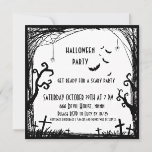 kids costume party halloween invitation