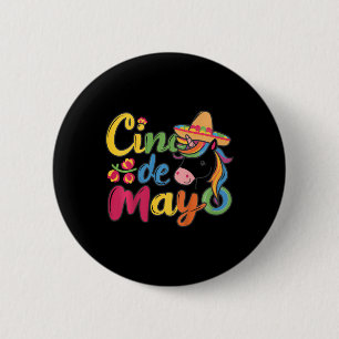 Kids Costume Unicorn Cinco De Mayo For Girls  2 Inch Round Button
