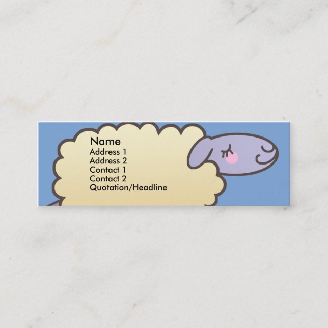 Kids Counting Sheep Skinny Profile Cards (Front)
