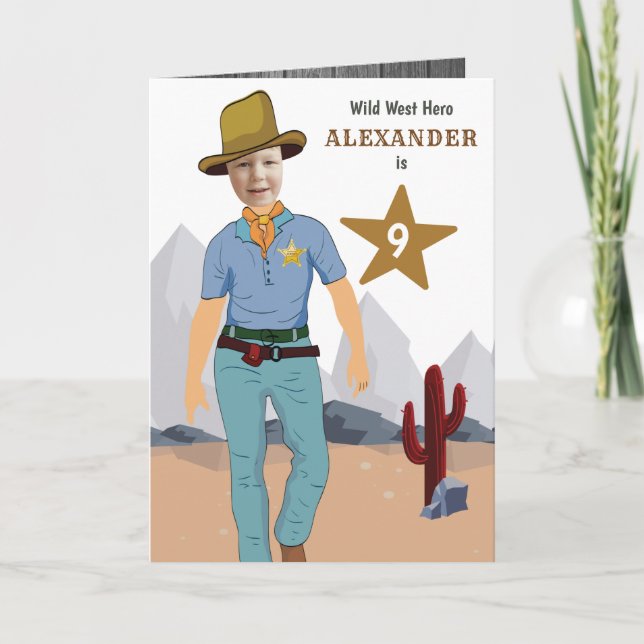 Kids Cowboy Special Sheriff Original ADD Photo Card (Front)